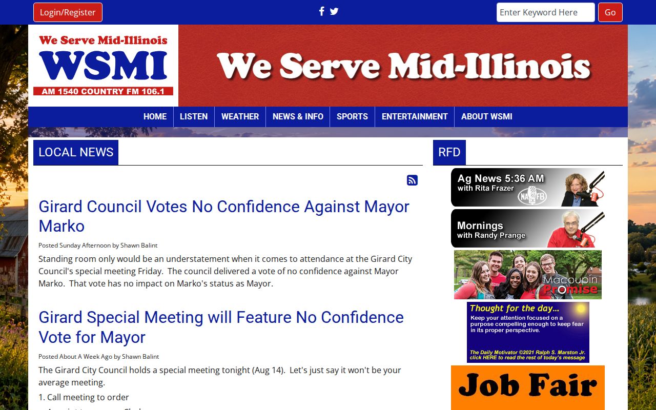 WSMI Montgomery County local-news and arrest-record source index